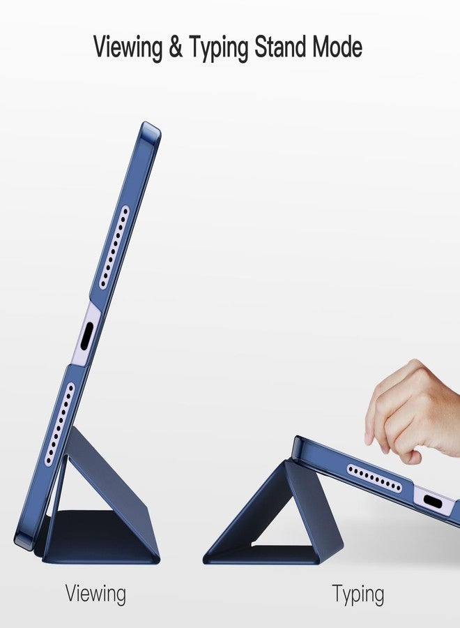 جي تيك جراب JETech لجهاز iPad mini (A17 Pro، موديل 2024، الجيل السابع) / mini 6 (موديل 2021، الجيل السادس)، غطاء خلفي صلب رفيع مع خاصية التشغيل/الإيقاف التلقائي (أزرق داكن) - Image 5